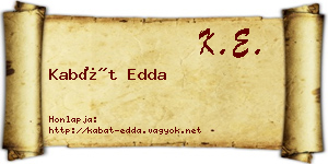 Kabát Edda névjegykártya